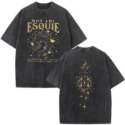 Expedition 33 Vintage Washed Oversized T Shirt Men Women Clair Obscur Graphice Cotton High Quality Short Sleeved Street Wear Tee