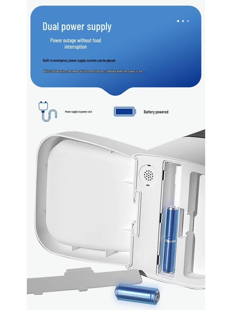 4L Automatischer Futterautomat mit Weitwinkel-Video, Dual-Band TUYA WiFi und Fernbedienung (110-240V).