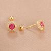 1Pair Exquisite Stainless Steel Zircon Flower Ear Stud Earrings For Women Tragus Small Cartilage Piercing Earring Korean Jewelry