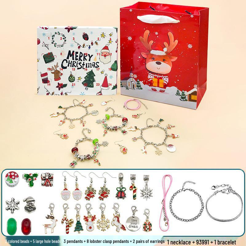 Hot Selling 24-Day Advent Calendar DIY Jewelry Surprise Box for Christmas Gifts