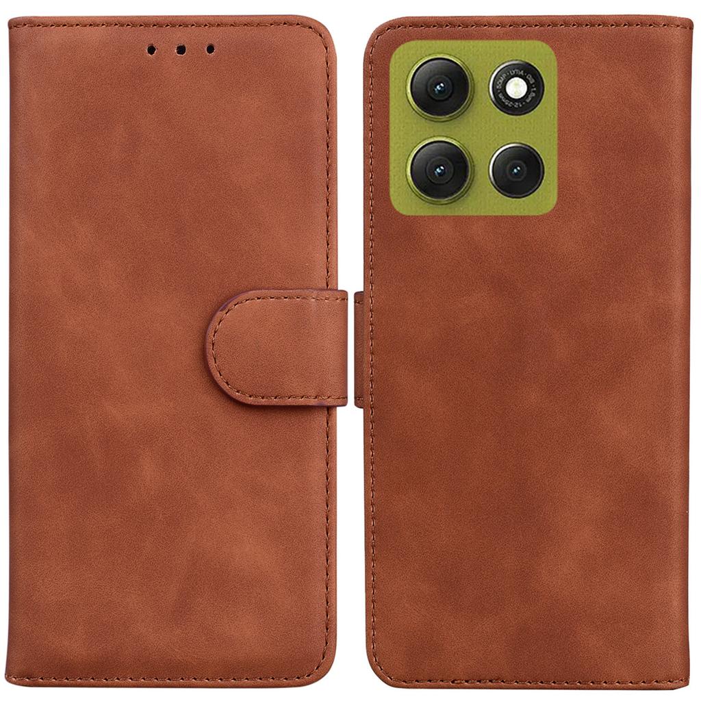 Etui Portfel ze Skóry Jednokolorowy Pokrowiec na Telefon dla Motorola Moto G86 5G