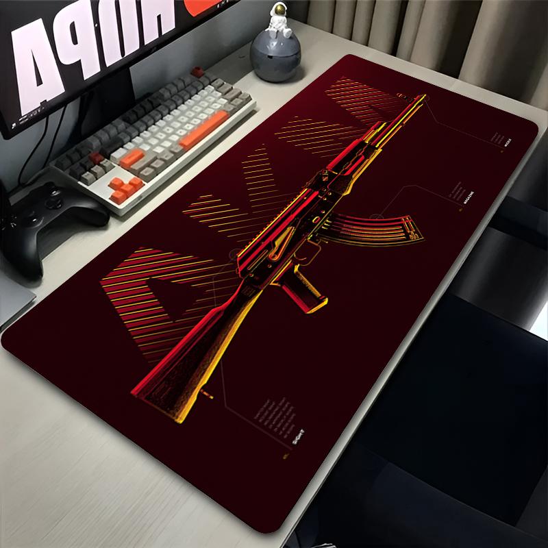 Mouse Pad Gaming New Mousepad Laptop Gamer Cabinet Keyboard Pad Nonslip Soft Computer Firearms Pattern Design Extended Desk Mat