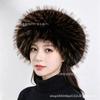 European and American imitation fur hat imitation fox hair warm ear protection princess hat versatile headgear plush bag head hat empty top hat