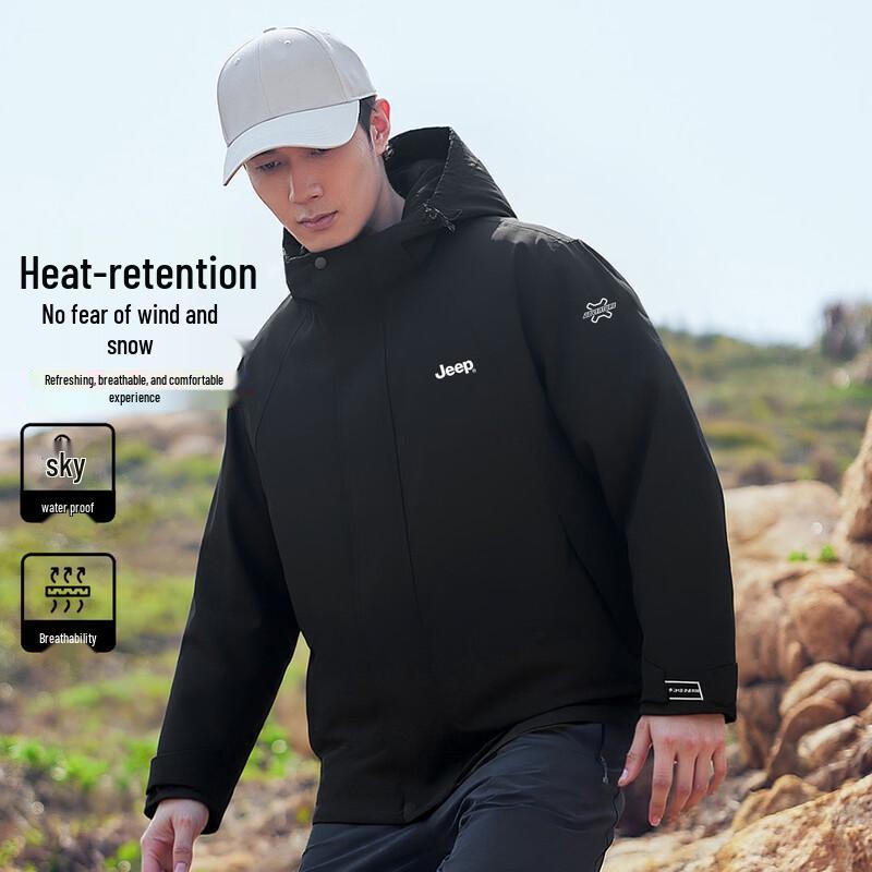 JEEP Men s Outdoor Hooded Windbreaker Jacket XXL