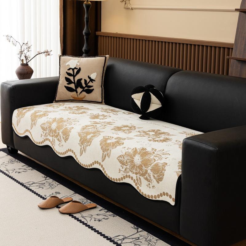 French Special-Shaped Sofa Cushion  New Light Luxury High-End Feeling Universal In All Seasons Irregular Straight Row Non-Slip Seat Cushion