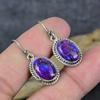 Elegant Exquisite Purple Synthetic Turquoise Pendant Earrings Fro Women Oval-shaped  Banquet Vacation Jewelry Accessories