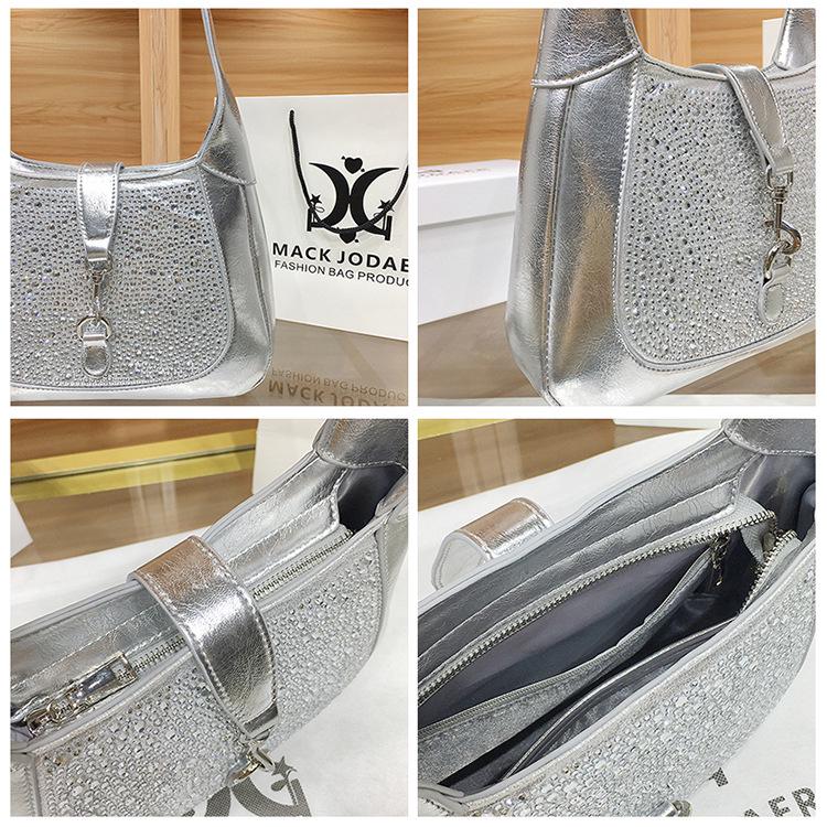 Kadınlar İçin Üst Düzey Taşlı Fransız Baget Omuz Çantası - 2025 Yeni Moda İş Gidip Gelme Tarzı