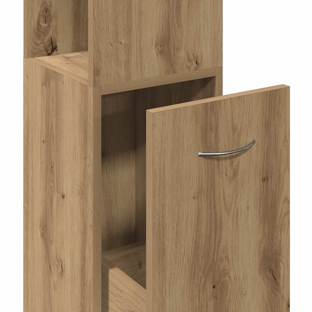 Bathroom Cabinet Artisan Oak 25 x 25 x 170 cm Engineered Wood