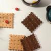 Creative Durable Biscuit Shape Wood Placemat Heat-Resistant Coffee Cup Coaster Friends Gifts Easy To Clean Table Decoration