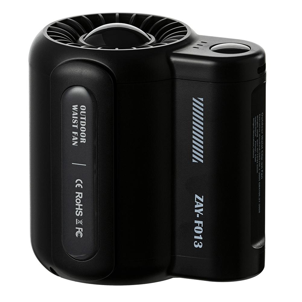 Personal Fan Rechargeable Wearable Fan 3 Speeds Outdoor Waist Mounted Fan Powerful for Outdoor Works Traveling Hiking Camping