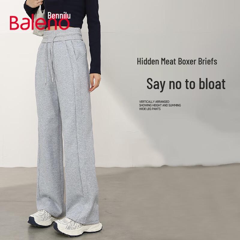 

Baleno Women s High-Waist Wide-Leg Casual Pants M