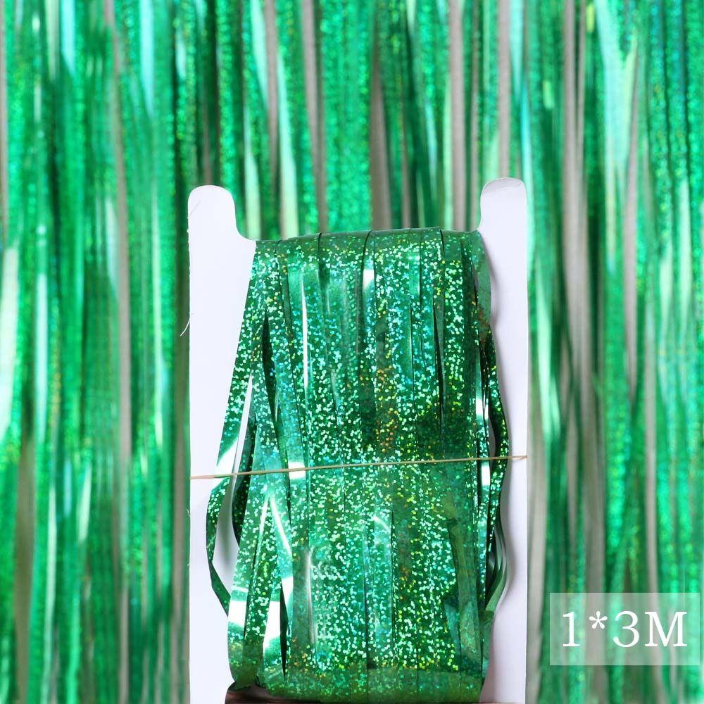 Foil Laser Christmas Wedding Prom Birthday Party Tassels Door Curtain Foil Curtain Rainwire Curtain