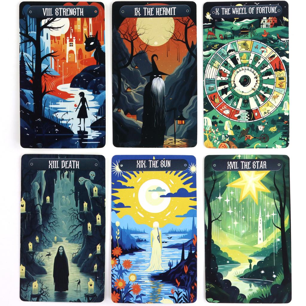Originální umělecké dílo Strange World Tarot 78 ks tarotových karet založených na systému Rider Waite 10,3*6cm