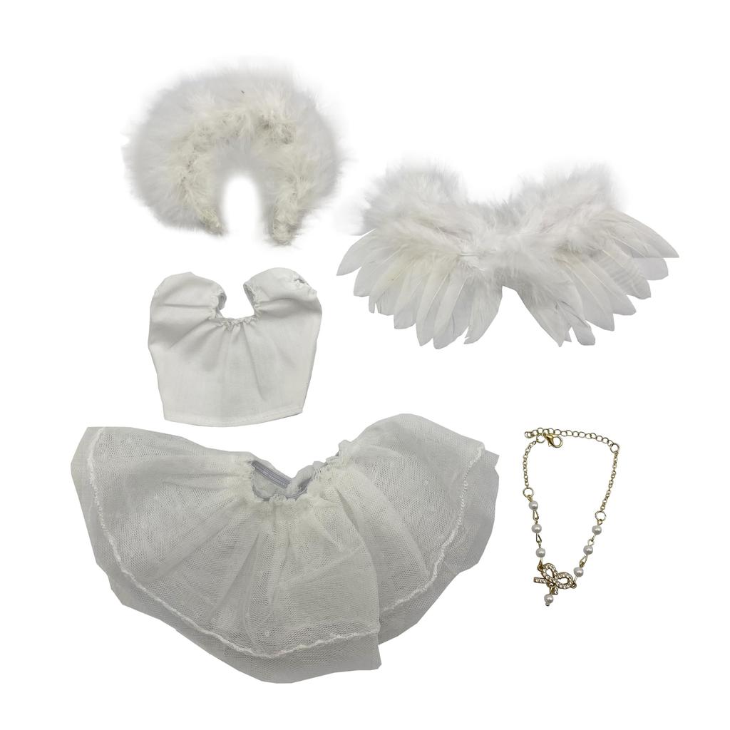 AXLUCE Lovebu Clothes Angel Fallen Angel Plush Toy (White)
