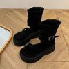 [Fanfna] Summer new retro platform Roman cool boots women's fashion set toe high-top sandals heightening short boots