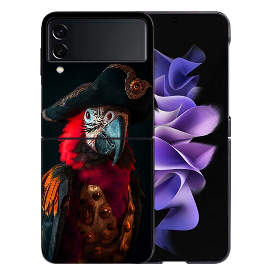 

Macaw Pirate Phone Case For Samsung Z Flip 6 7 5G Galaxy Z Flip 5 4 3 5G Cases Shockproof Hard Cover TPU Galaxy Z Flip 6 5G