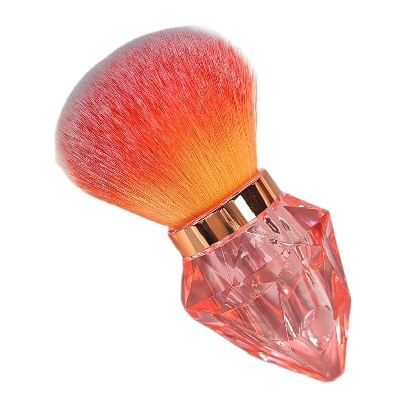 Multipurpose Nail Powder Remover Brush for Home Salon Use Nail Art Dust Brush with Crystal Shape Handle Makeup Brushes