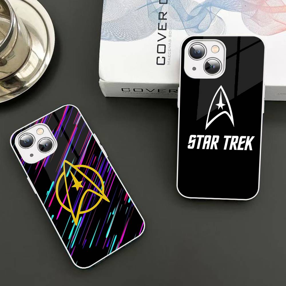 Popular S-Star T-Trek Movie Logo For IPhone 14 13 12 Mini 11 Pro XS Max X XR 14 Plus Tempered Glass Cover