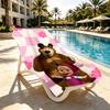 Masha and The Bear Print Beach Towel Design, Soft, Lightweight. for Home Bathroom, Spa, Pool, Yoga, Surfing, Camping, Gift for Family, Friend