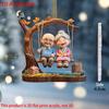 Lovely Grandparents Swing, 2D Flat Acrylic, Decoration, Suitable for Windows, Porch, Living Room, Gifts, Father's Day, Mother's Day