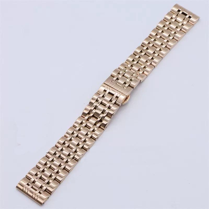 Stainless Steel Solid Seven Bead Watch Band 10 12 13 14 15 16 17 18 19 20 21 22 23 24mm Watch Accessories Watch Straps