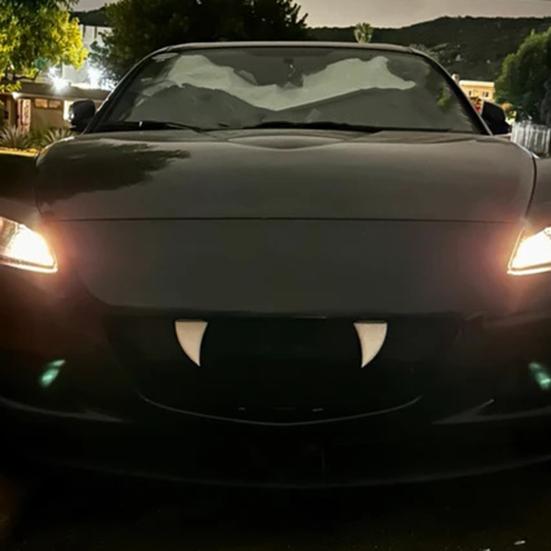 1 Pair Halloween Decoration Car Vampires Teeth for Cars Truck SUV Waterproof Car Fangs Car Front Grill Vampires Teeth
