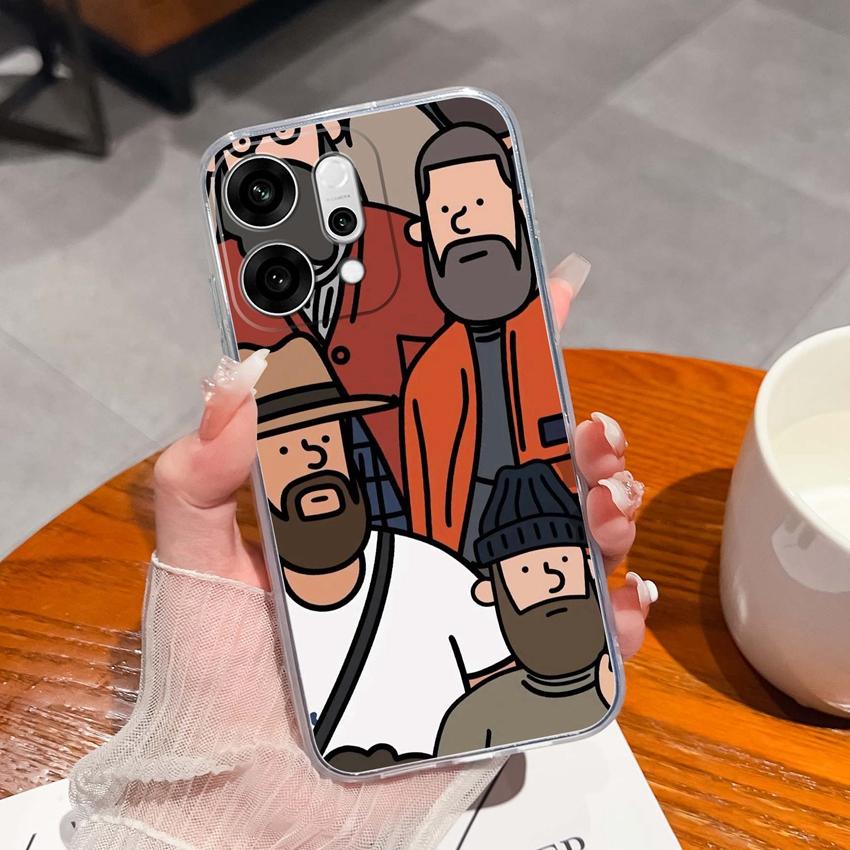 For Oppo Reno14 Pro Realme C71 C75 C75x Ultra Thin Clear Phone Case Cute Panda Pattern Dustproof Protection Soft Transparent Back Cover For Oppo Shell