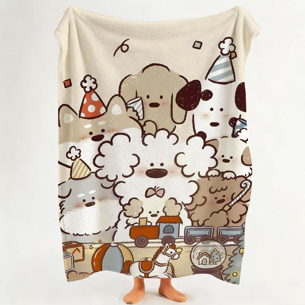 Illustrator Miiiiichan Throw Flannel Throw Blanket Suitable for Sofa Living Room Bedroom