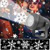 Snowflake Christmas Projector Rotating Christmas Pattern LED Stage Lights Outdoor Holiday Christmas Decoration Snowflake Light