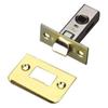 TUBULAR DOOR HANDLE STRAIGHT EDGE Nº6/45MM. BRASS PLATED SQUARE 8MM FRONT 57X25MM