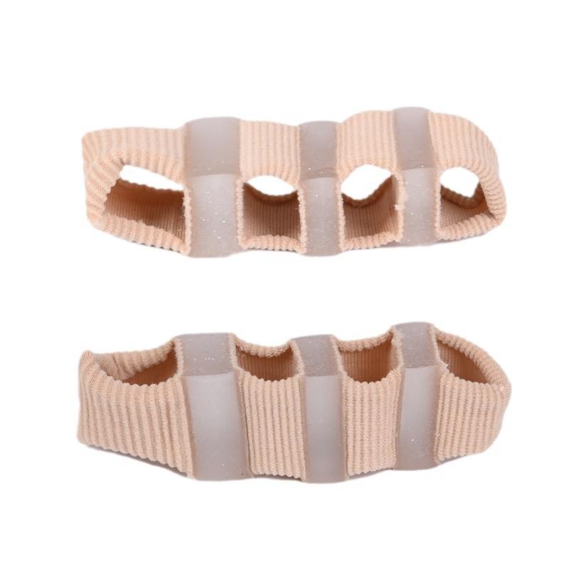 Separator palców z włókna z pięcioma otworami z rękawem na haluks i ortezą z trzema otworami