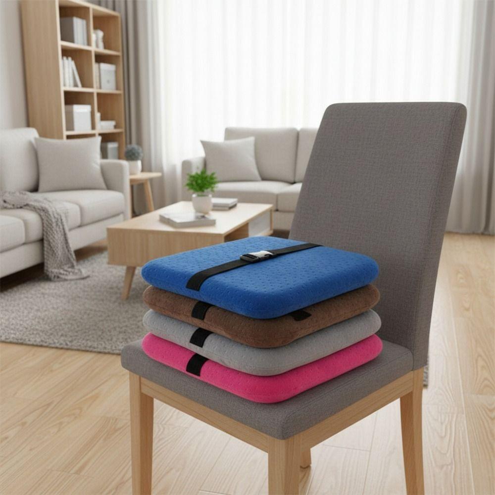 Square Seat Cushion with Strap Plastic Stool Pad Universal Student Chair Cushion Kindergarten