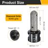 Uxcell Diamond Finger Milling Bit, 15mm, 2-Hole, 5/8"-11 Screw, for Marble Countertops, Hole Enlargement and Shaping, Black