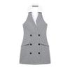 Spring 2025 Women's Fashion: Slim Fit Patchwork Halter Neck Dress