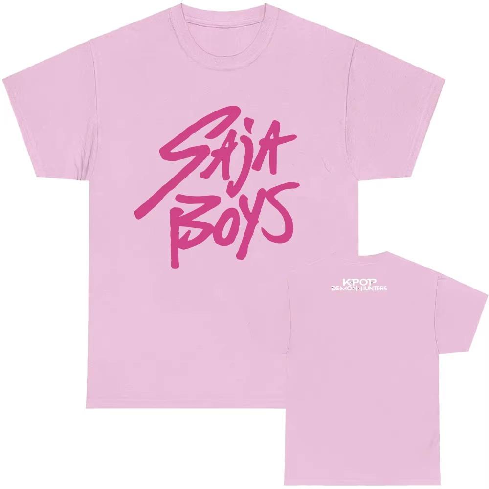 

2025 Movie KPop Demon Hunters Tshirts Summer Loose Male T-shirt Unisex Streetwear Hip Hop Fashion Casual T Shirt Men Tees S