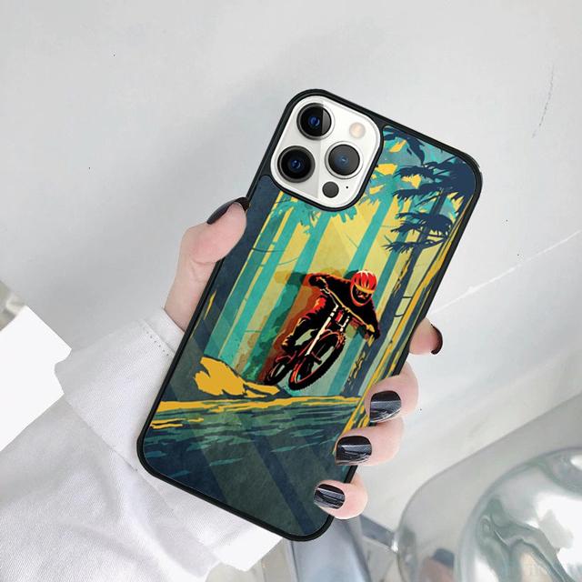 Radfahren Fahrrad Zyklus Lustige Handyhülle Abdeckung Für iPhone 17 Air 15 Pro MAX 16 Plus 14 12 11 13 coque