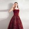 Toast dress bride 1011 new wedding summer red banquet foreign style engagement back door dress simple woman