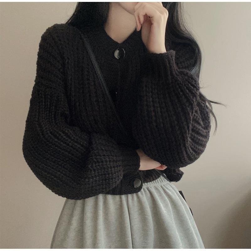 Autumn and Winter Cashmere Sweater Women's Self-Cultivation Half High Neck Cardigan Warm Knitted Sweater Women