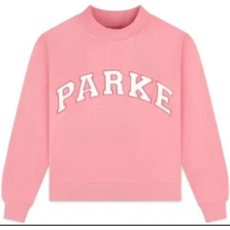 Lente 2026 PARKE Dames Crewneck Katoenen Sweatshirt met Letterprint - Casual Losse Top