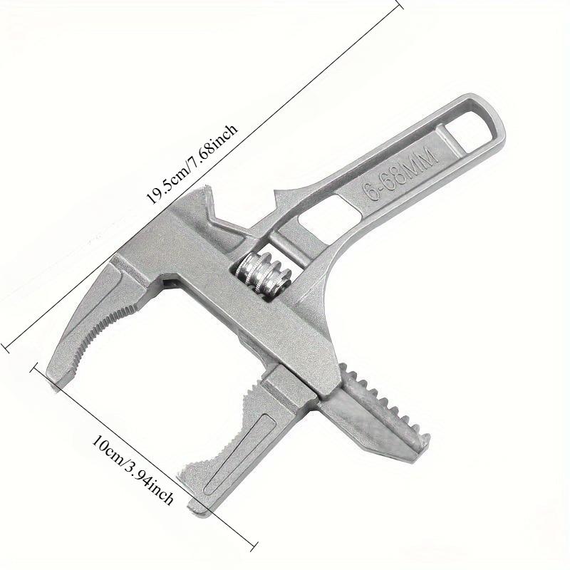 Multifunctional Adjustable Wrench, Large Opening Spanner for Kitchen & Bathroom, Manual Operation