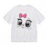 Women's Comfy Trend Breathable Classic T-Shirt Mens Womens Tees Top Cute Cat Illustration Tee