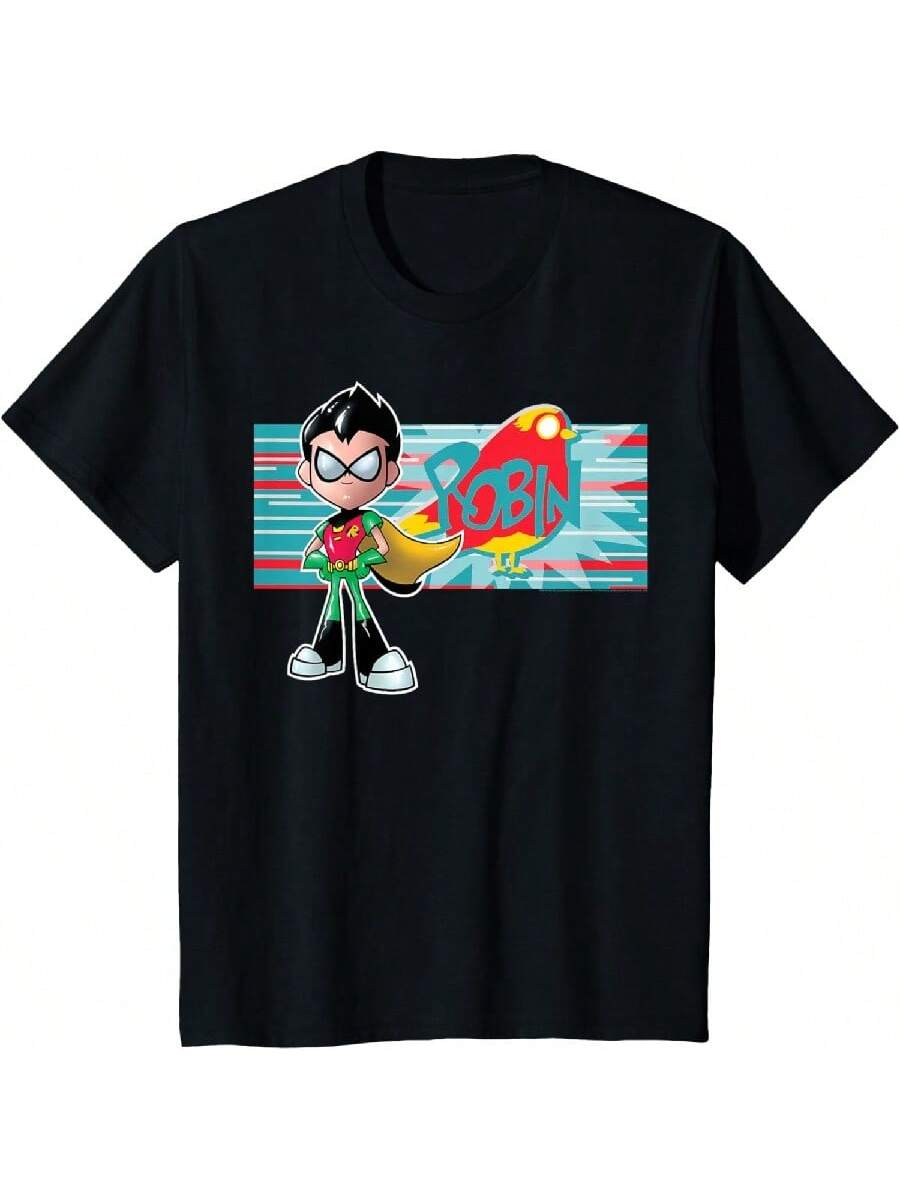 Kids DC Comicss Teen Titanss Go! Robin Character Panel T-Shirt.Jpg S разноцветный