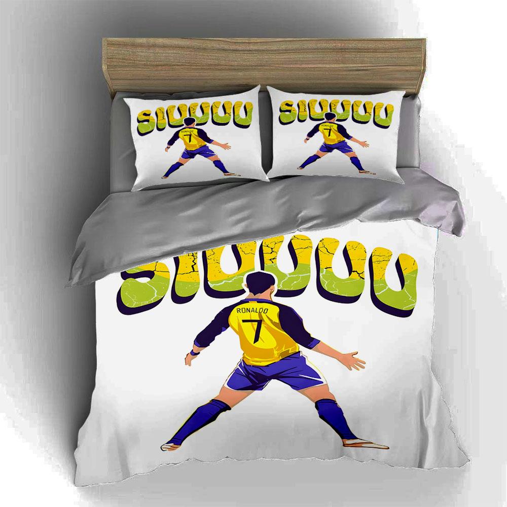 "Ronaldo figure and SIUUU." Bedding sets Duvet cover sets Duvet covers Pillowcases(1 * Duvet Cover 2 * Pillowcases, without duvet insert)