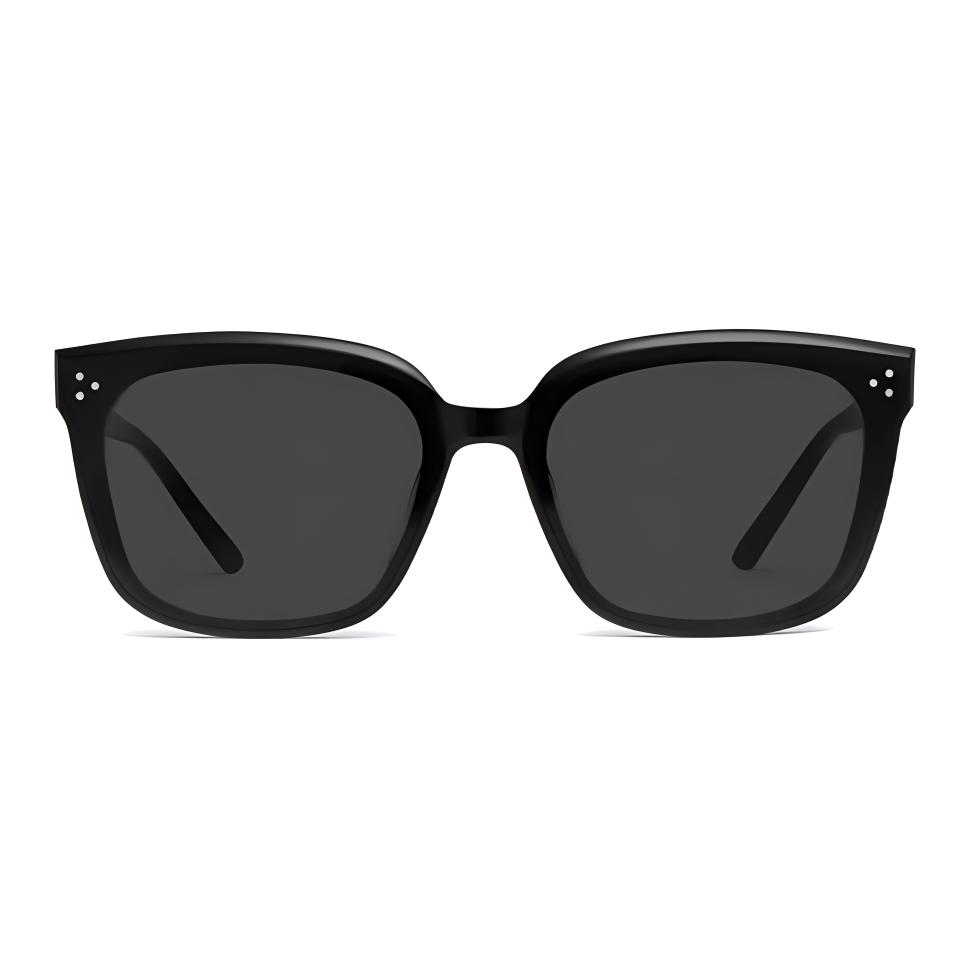 Gentle Monster Square Sunglasses With Inner Letter Logo Unisex Sunglasses Black DEAR-01