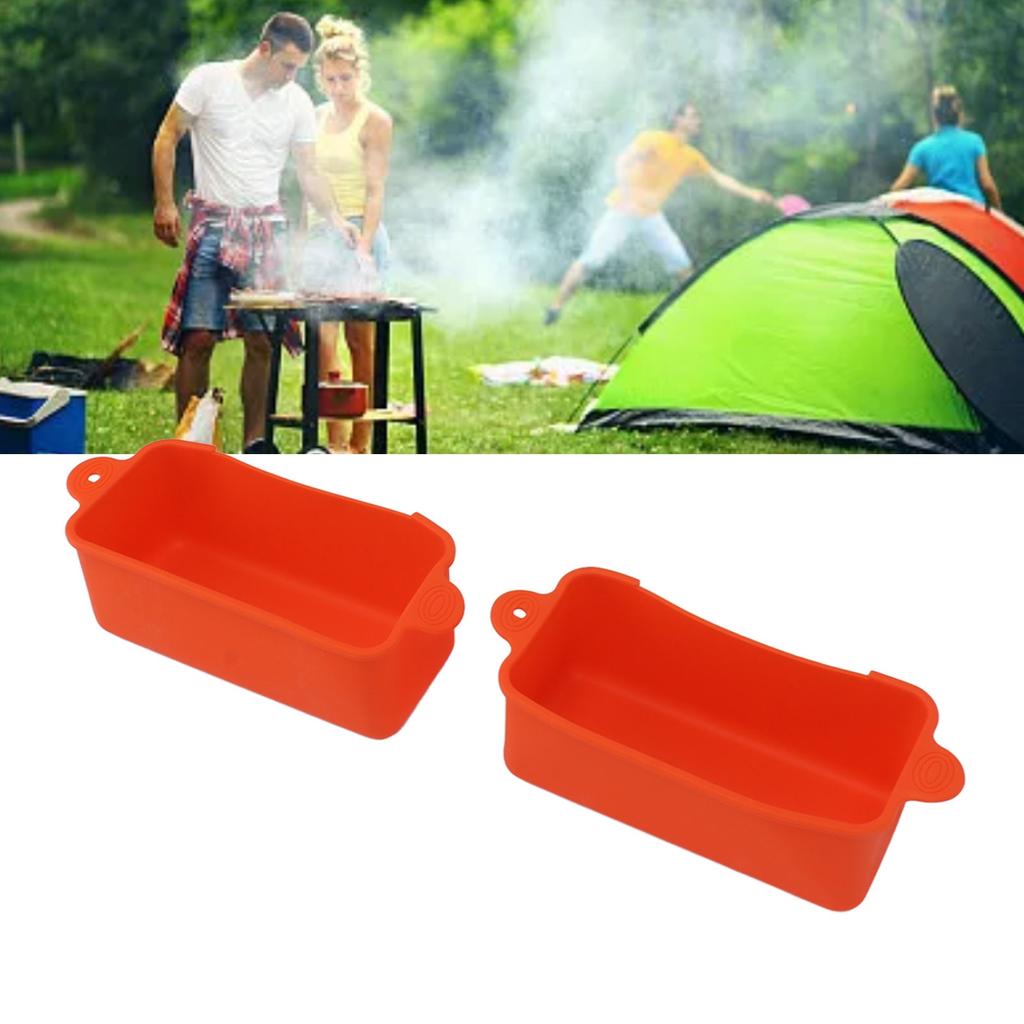 2Pcs Silicone Grease Cup Liners Reusable Drip Pan Liners Silicone Rear Grease Catcher for Griddle