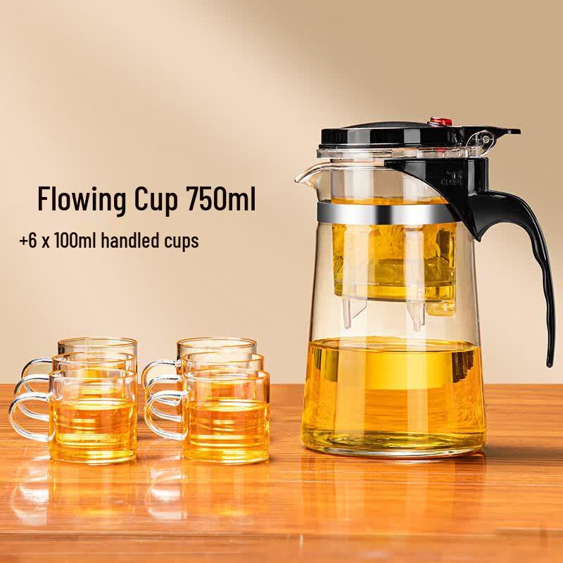 Large Capacity Glass Tea Maker with One-Key Filter