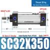 SC63 High Thrust Small Pneumatic Cylinder, Model SC40/50/80/100*125X150X200X500-S