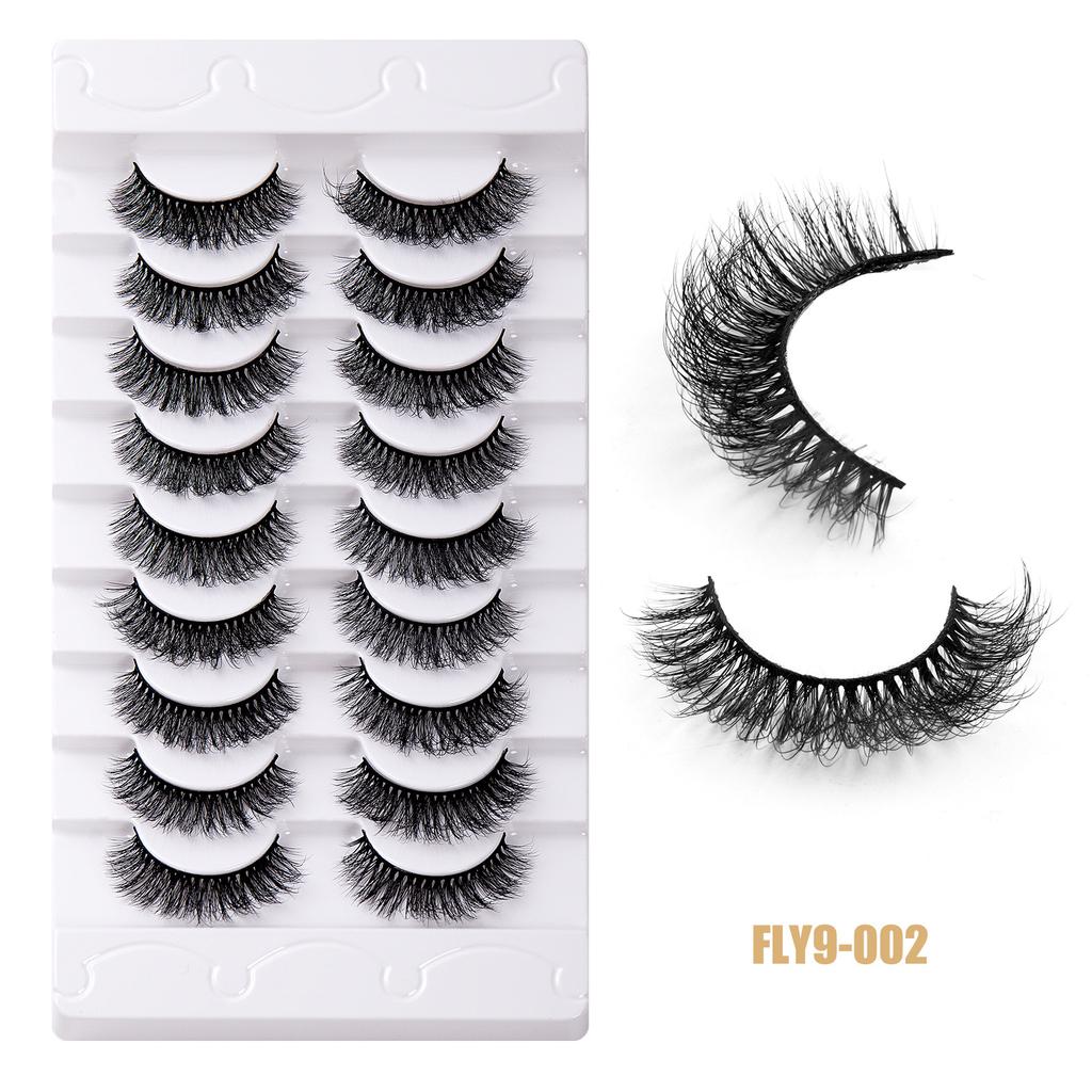 9 Pairs Of Imitation Mink Thick False Eyelashes Daily Natural Eyelashes Simulation Curled Eyelashes