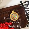 Ancient Gold Sand Eight-Treasure Compass Blessing Necklace - Chinese Retro Copper Alloy Jewelry