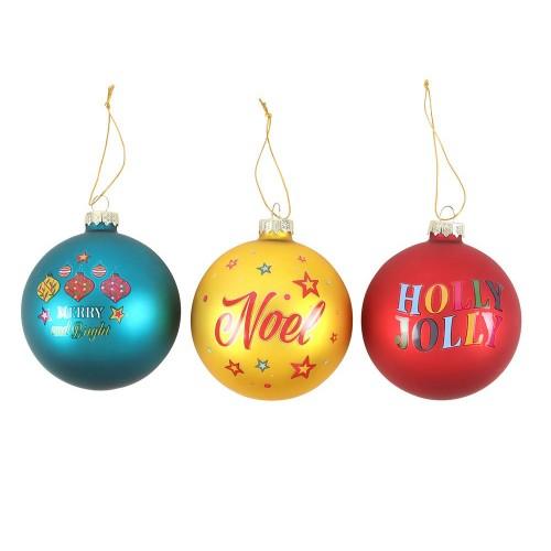 Something Different Nostalgic Glass Christmas Bauble (Pack of 3)
